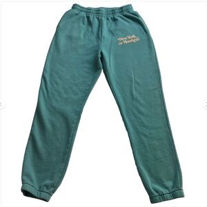NYON New York or Nowhere Sweatpants Mens Large Green NYC Streetwear Joggers